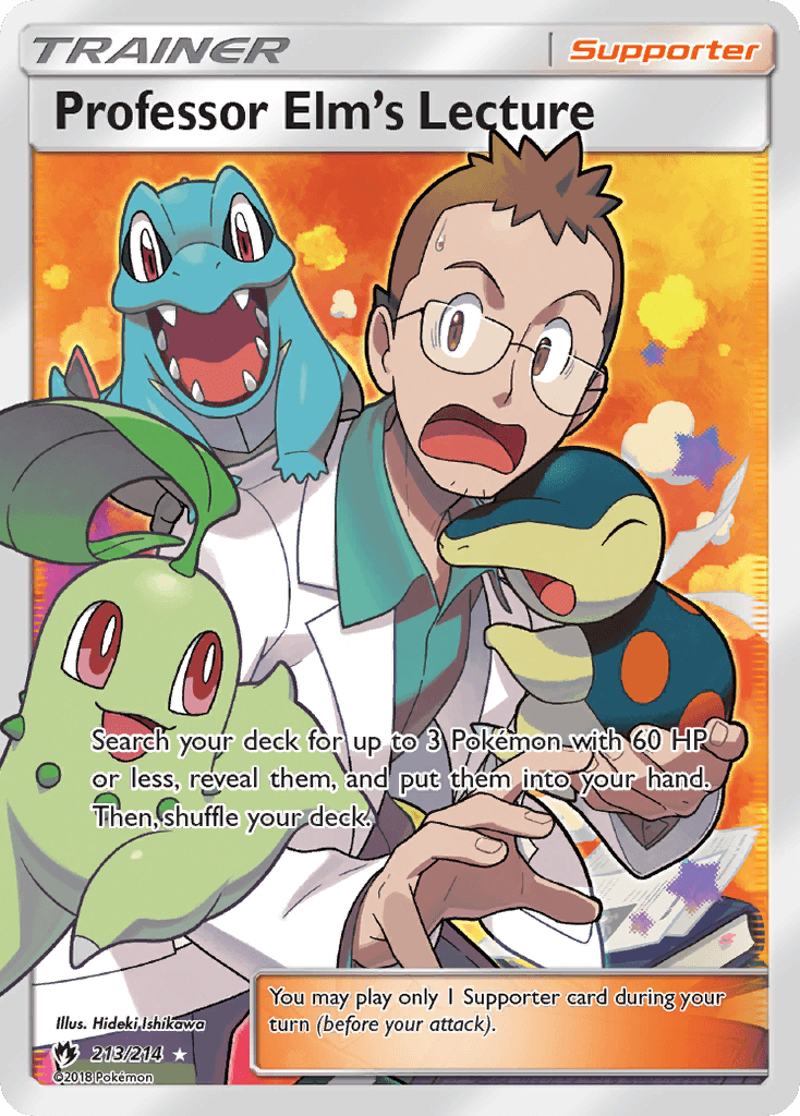 Professor Elm's Lecture Pokémon card