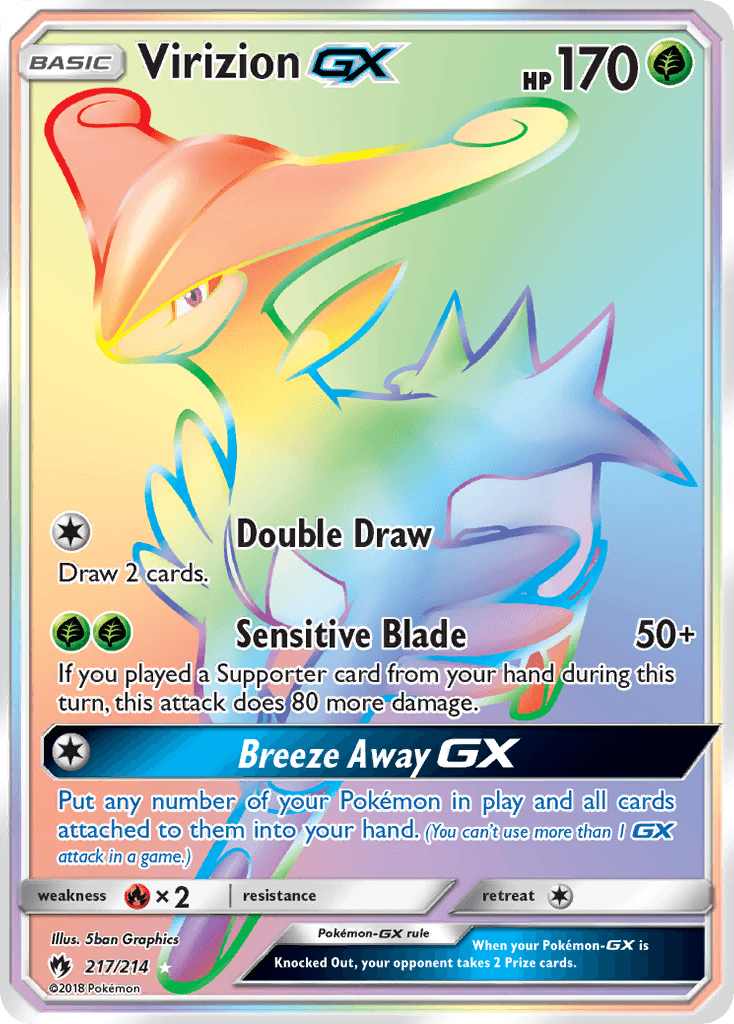 Virizion-GX Pokémon card
