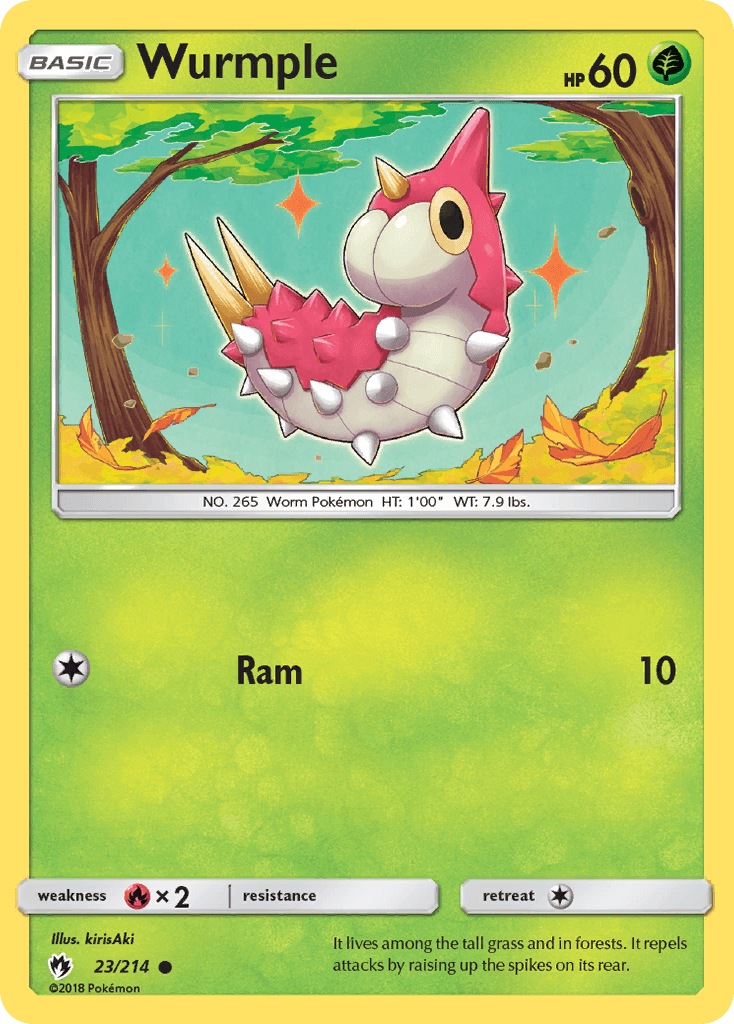 Wurmple Pokémon card