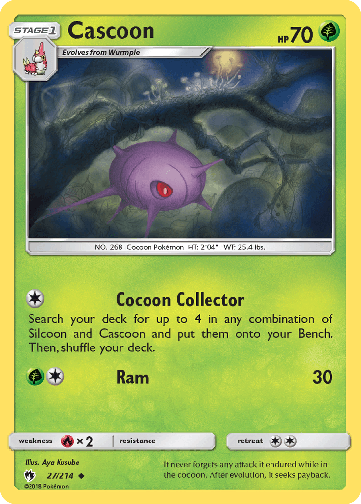 Cascoon Pokémon card