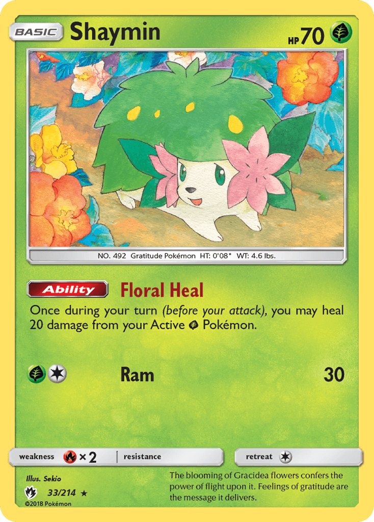 Shaymin Pokémon card