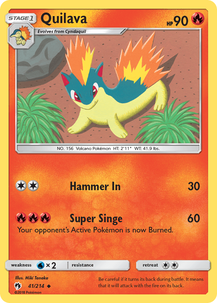 Quilava Pokémon card