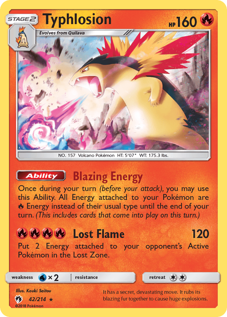 Typhlosion Pokémon card
