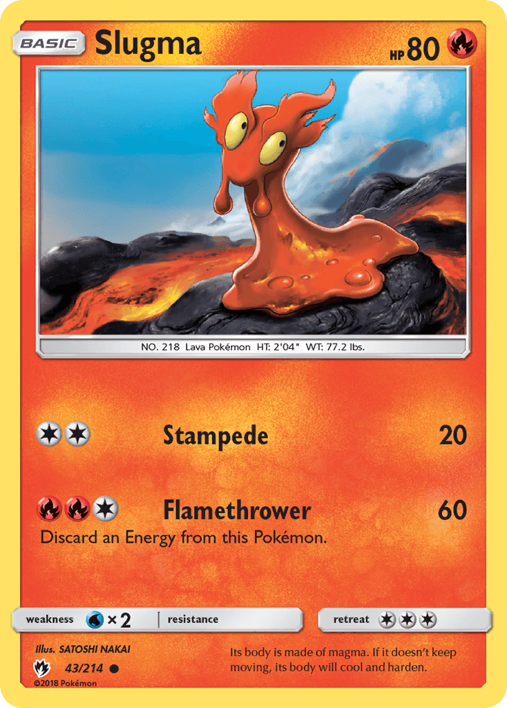 Slugma Pokémon card