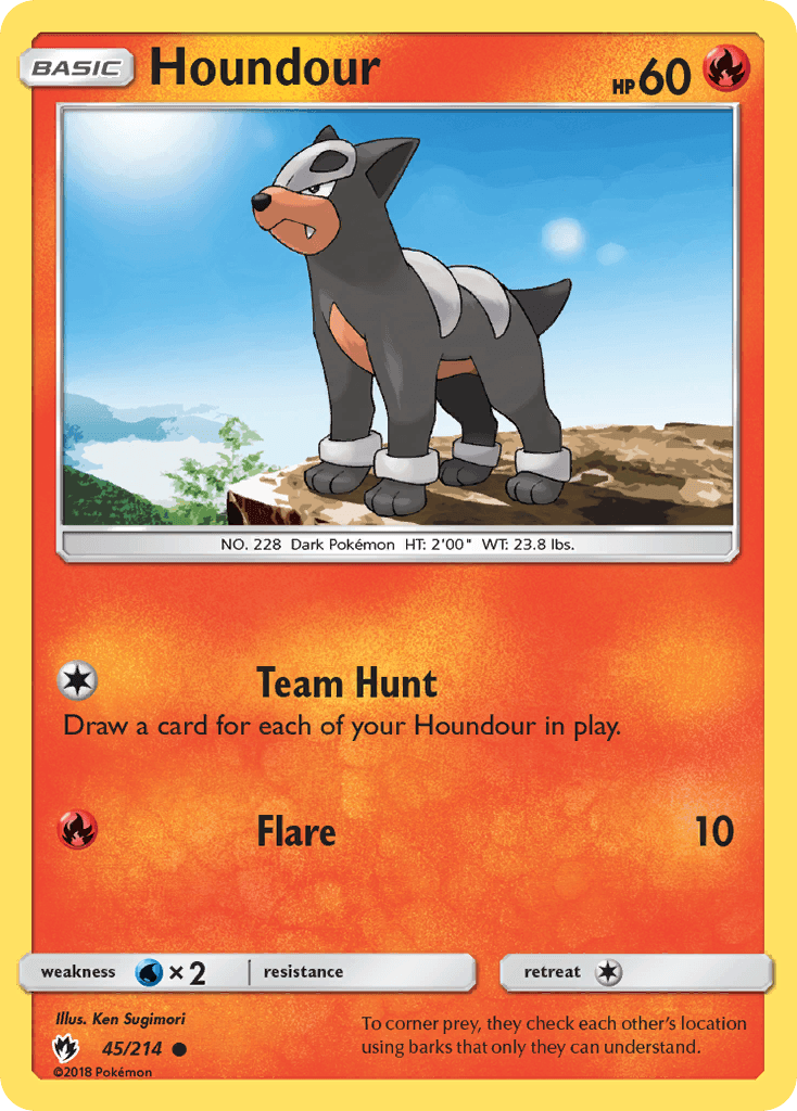 Houndour Pokémon card