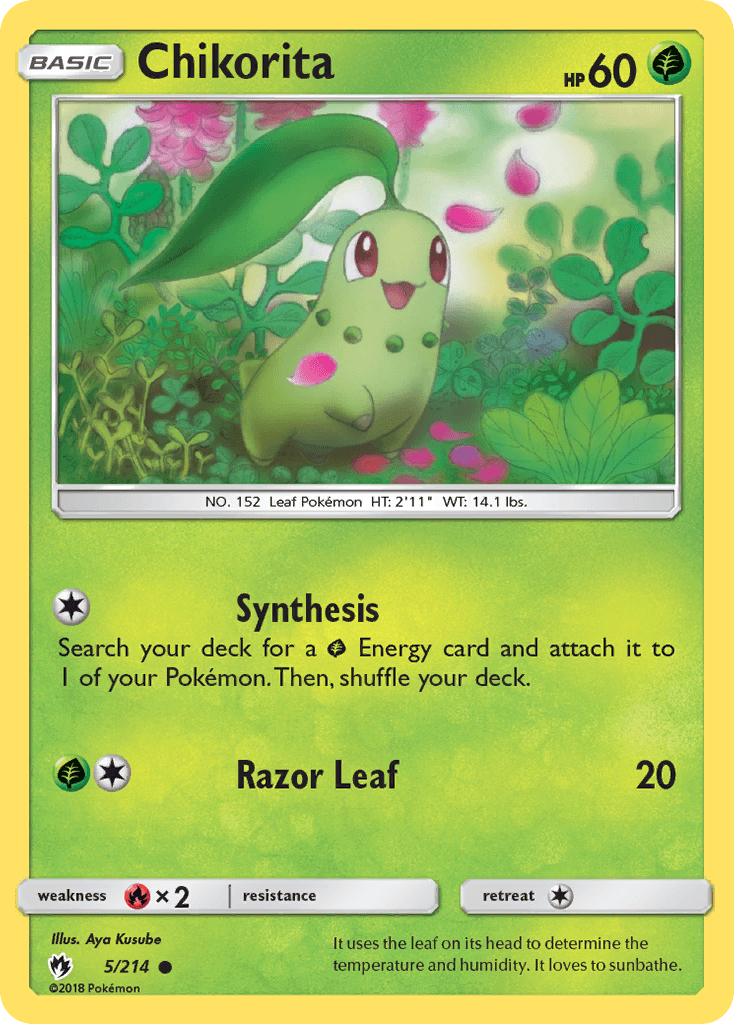 Chikorita Pokémon card