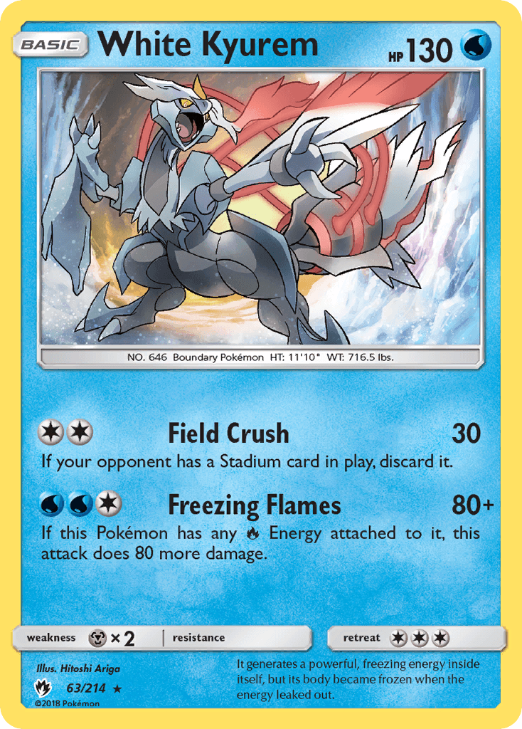 White Kyurem Pokémon card