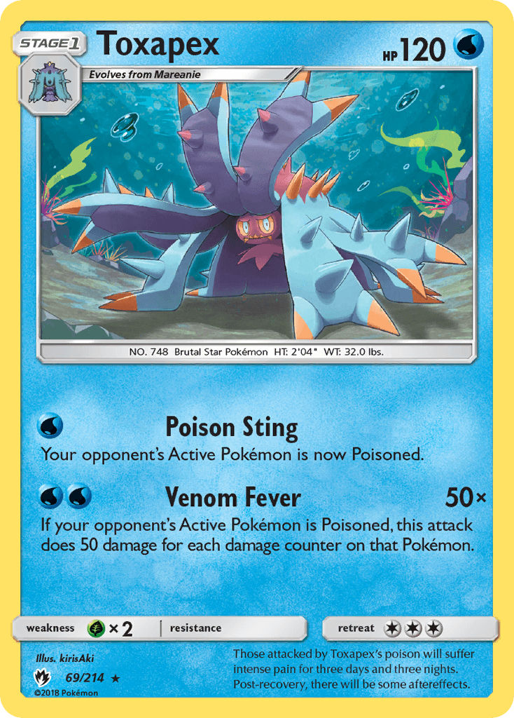 Toxapex Pokémon card