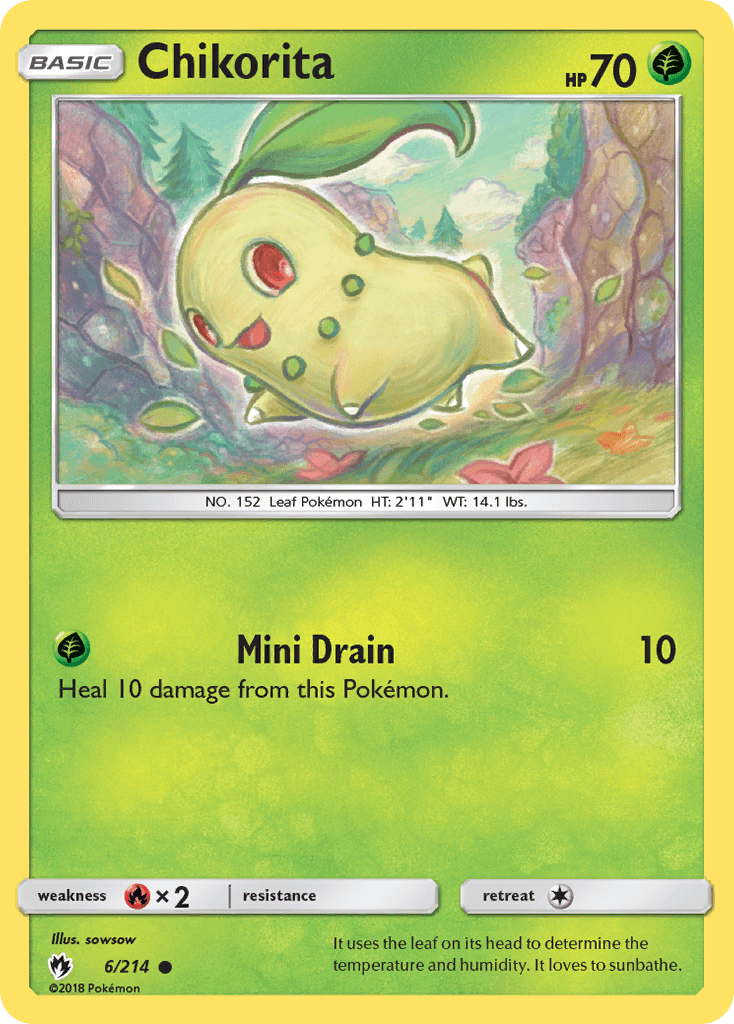 Chikorita Pokémon card