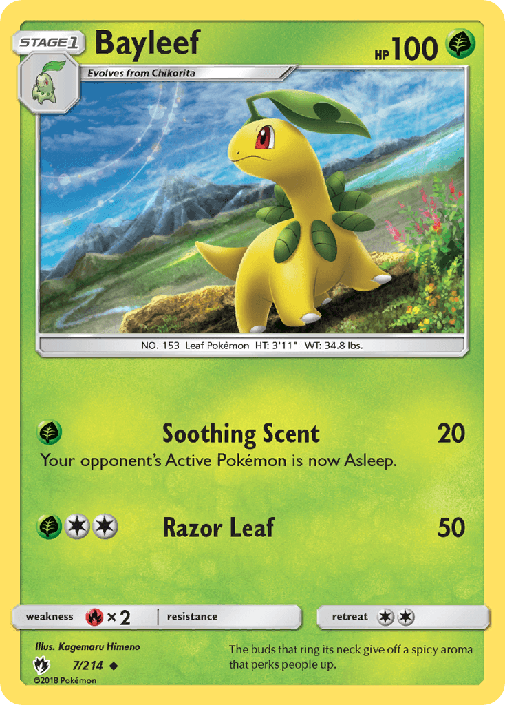 Bayleef Pokémon card