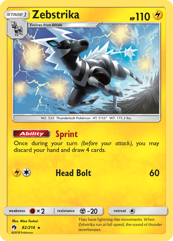 Zebstrika Pokémon card