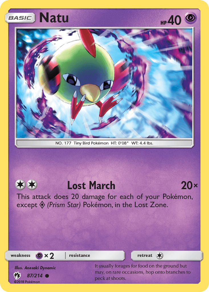 Natu Pokémon card