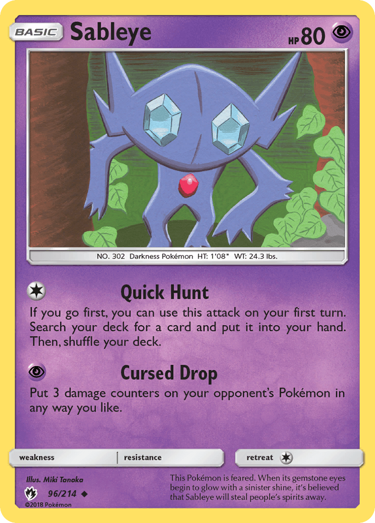 Sableye Pokémon card