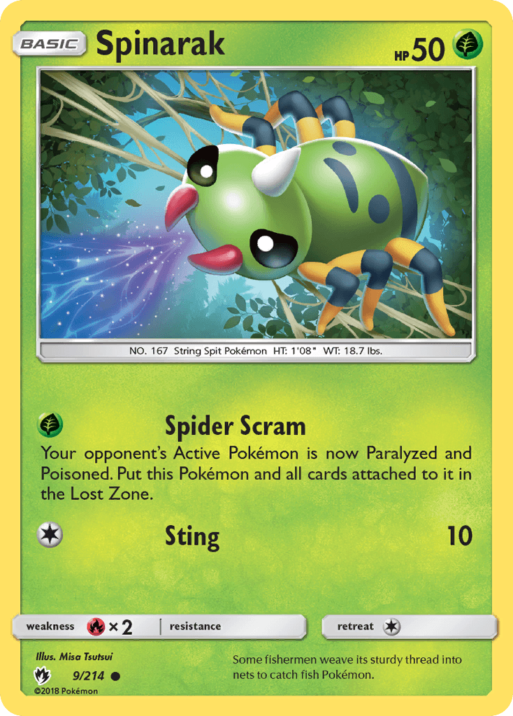 Spinarak Pokémon card