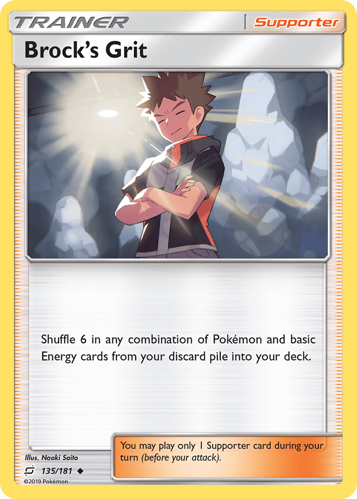 Brock's Grit Pokémon card