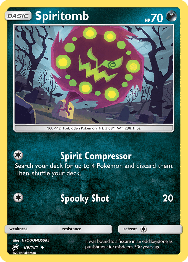 Spiritomb Pokémon card
