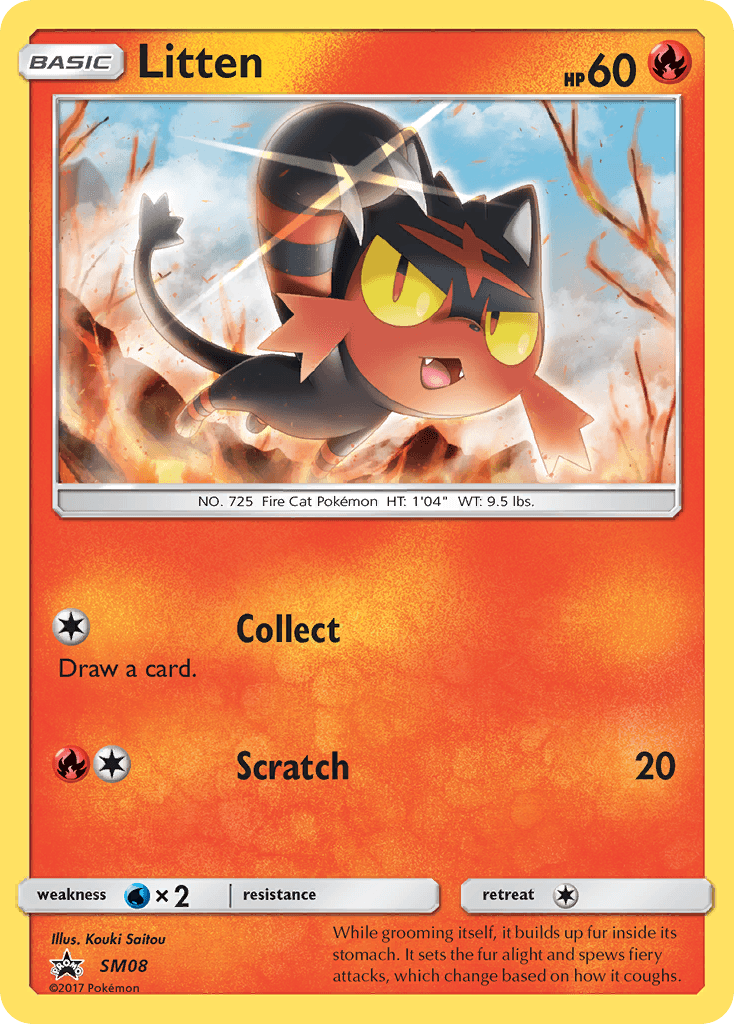 Litten Pokémon card