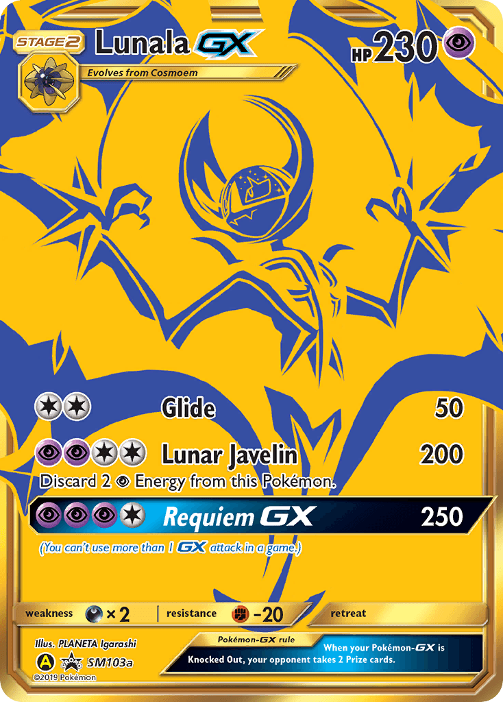 Lunala-GX Pokémon card