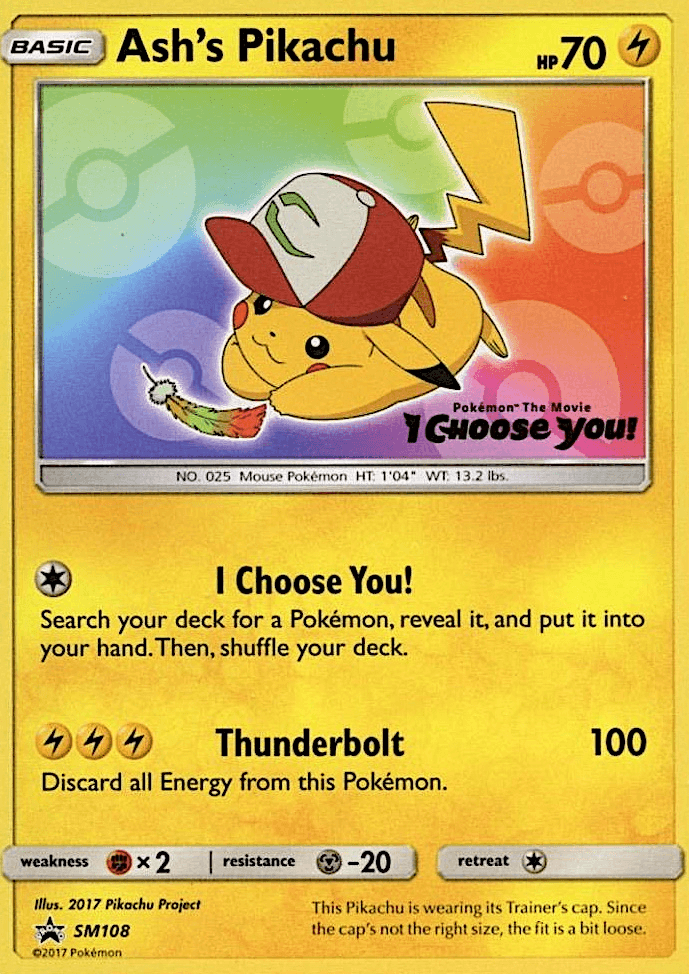 Ash's Pikachu from SM Black Star Promos