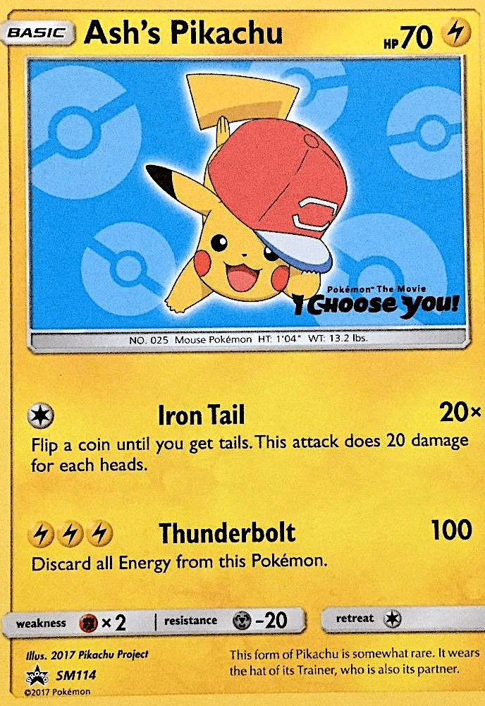 Ash's Pikachu from SM Black Star Promos