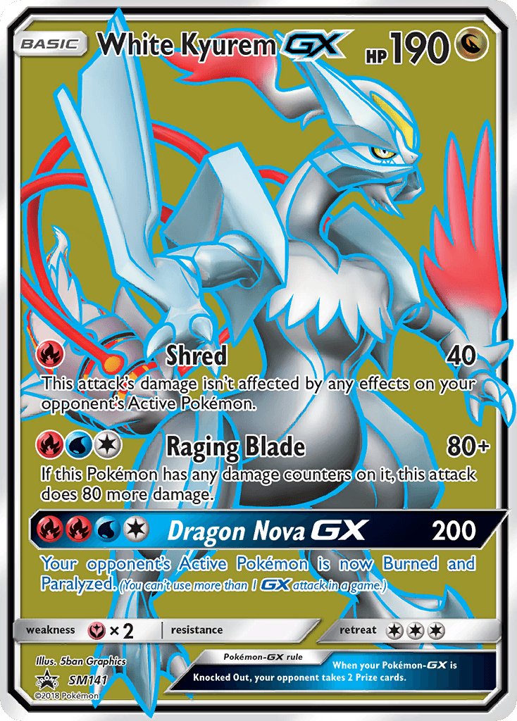 White Kyurem-GX Pokémon card