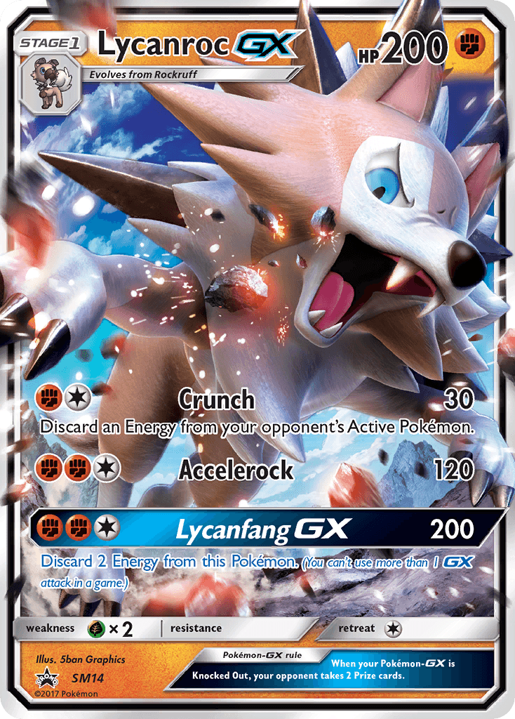 Lycanroc-GX Pokémon card