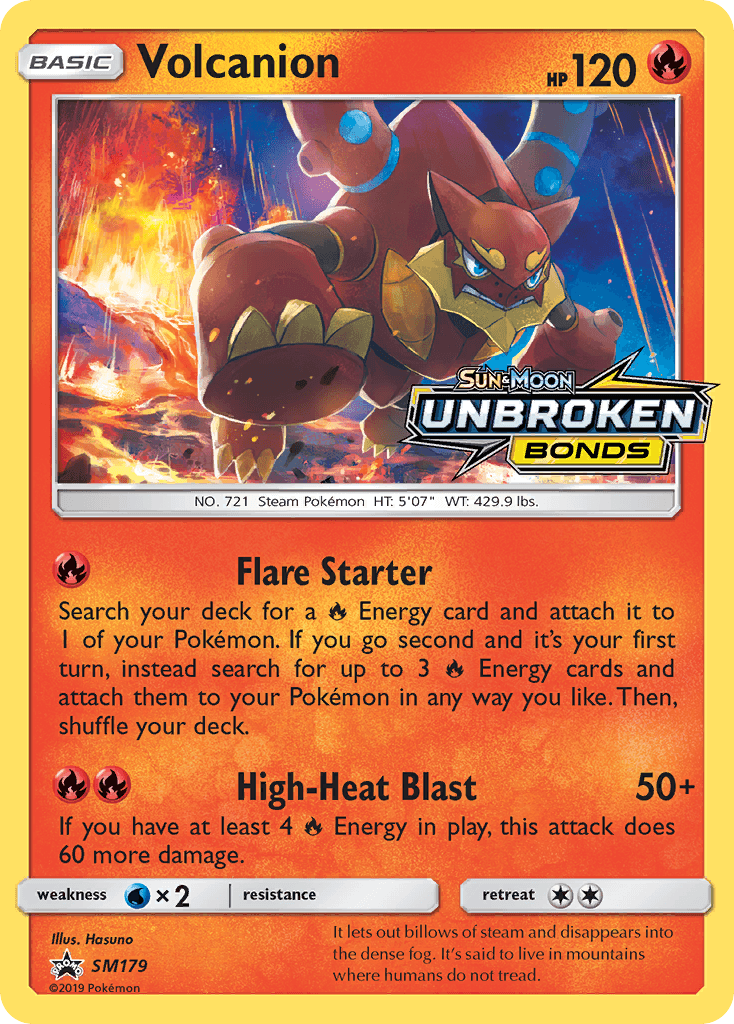 Volcanion Pokémon card