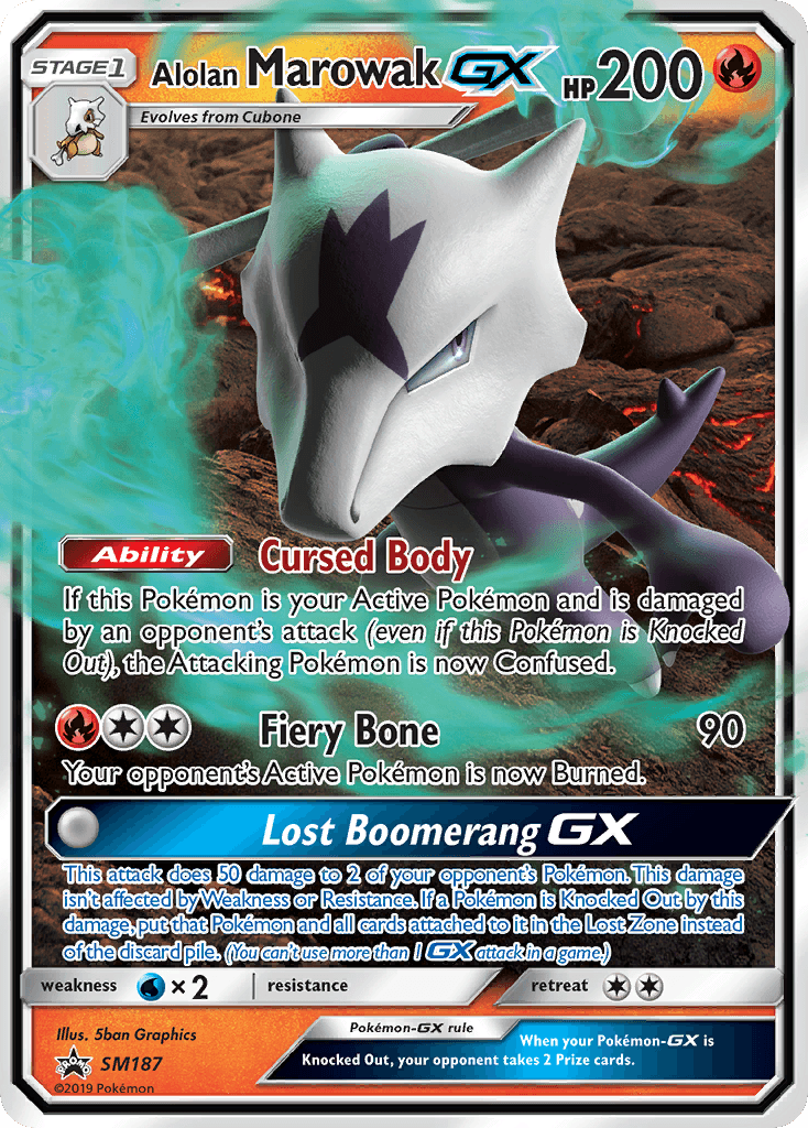 Alolan Marowak-GX Pokémon card