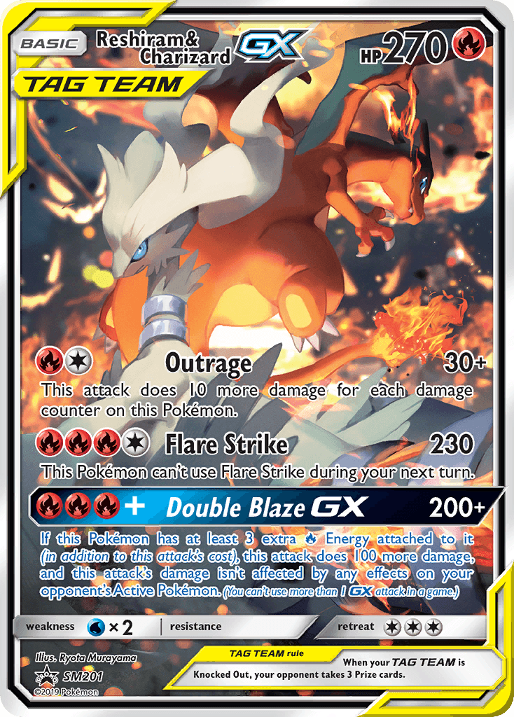 Reshiram & Charizard-GX from SM Black Star Promos
