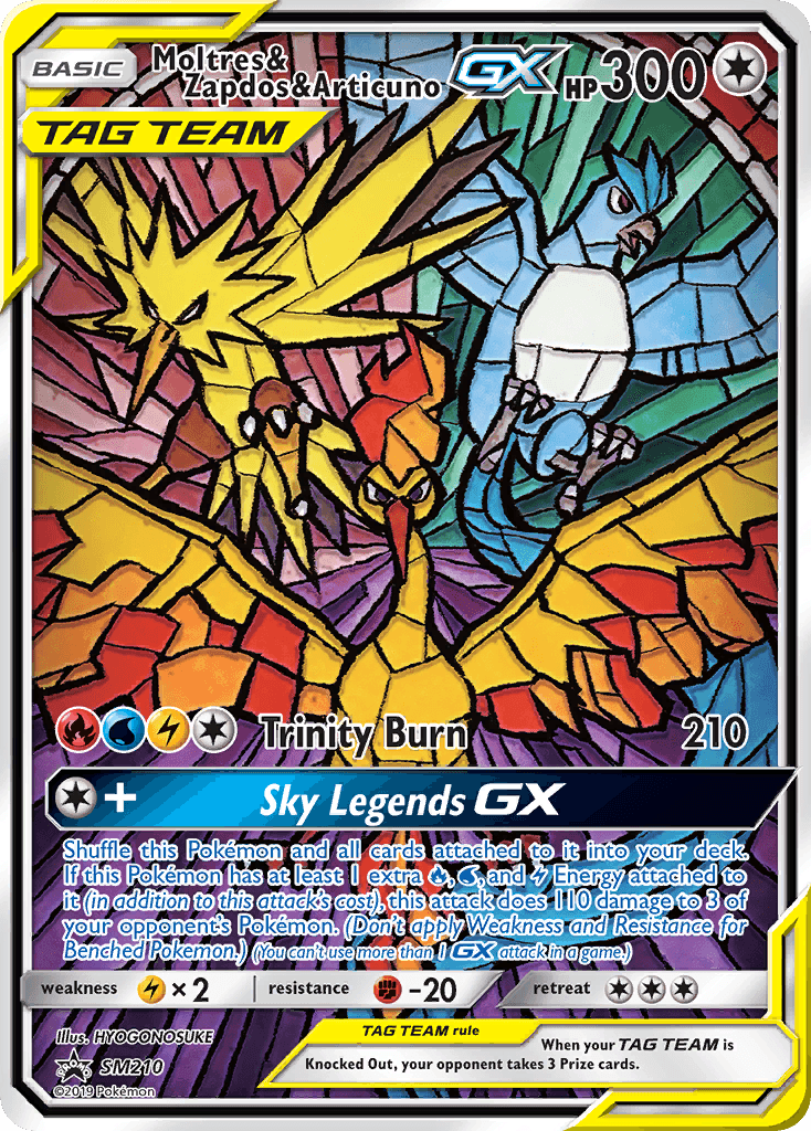 Moltres & Zapdos & Articuno-GX Pokémon card