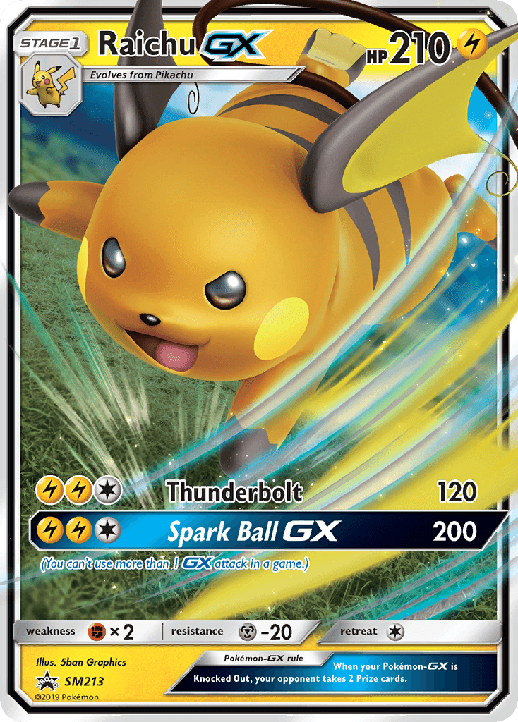 Raichu-GX Pokémon card