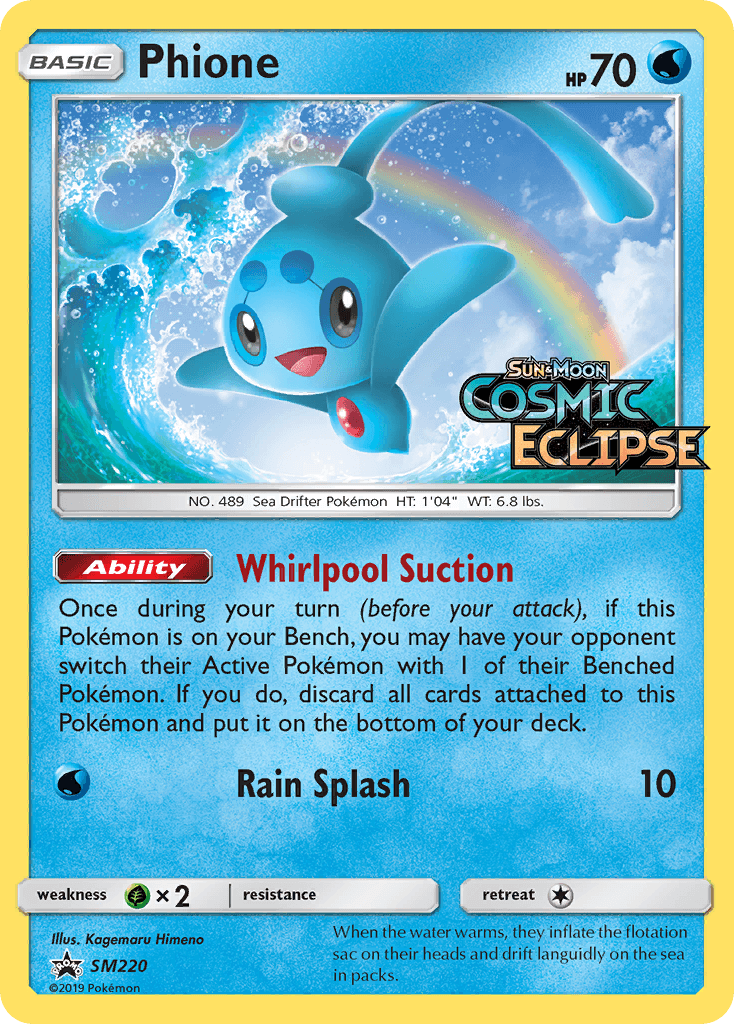 Phione Pokémon card