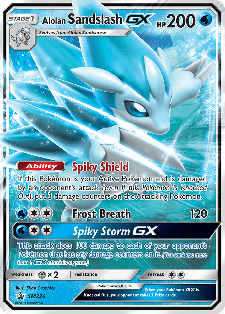 Alolan Sandslash-GX Pokémon card
