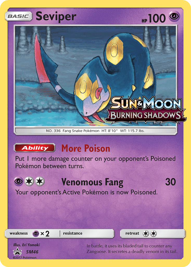 Seviper Pokémon card