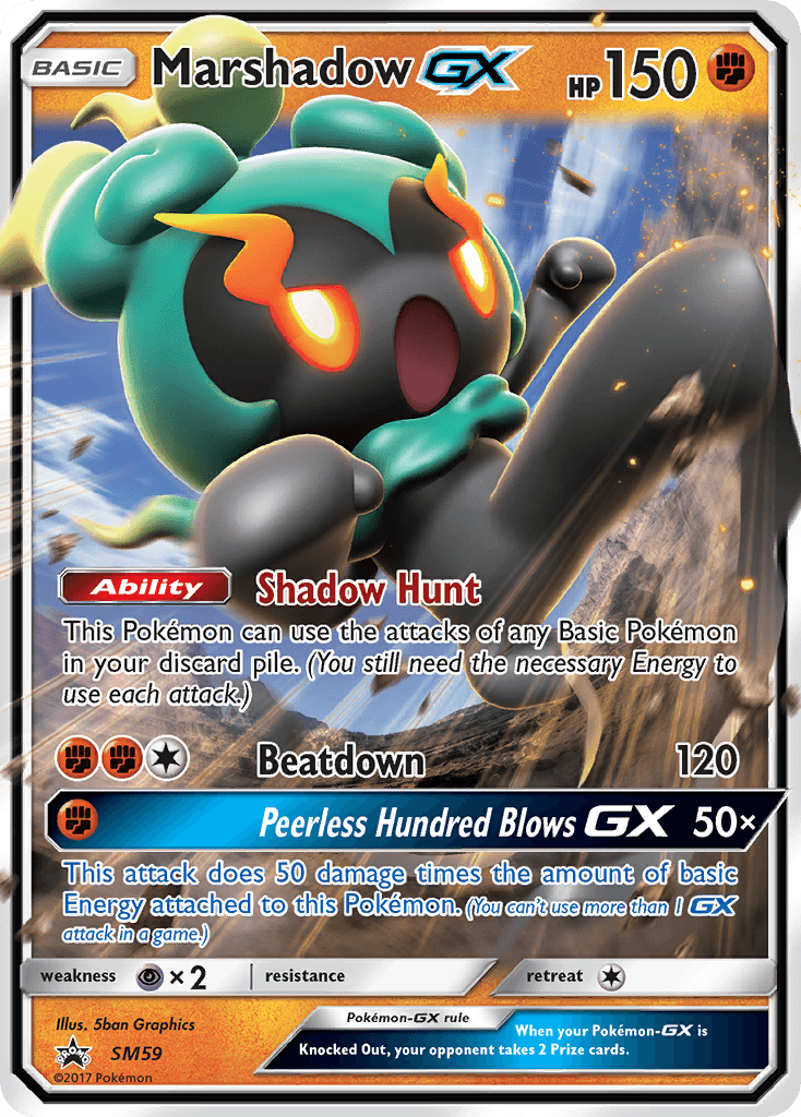 Marshadow-GX Pokémon card