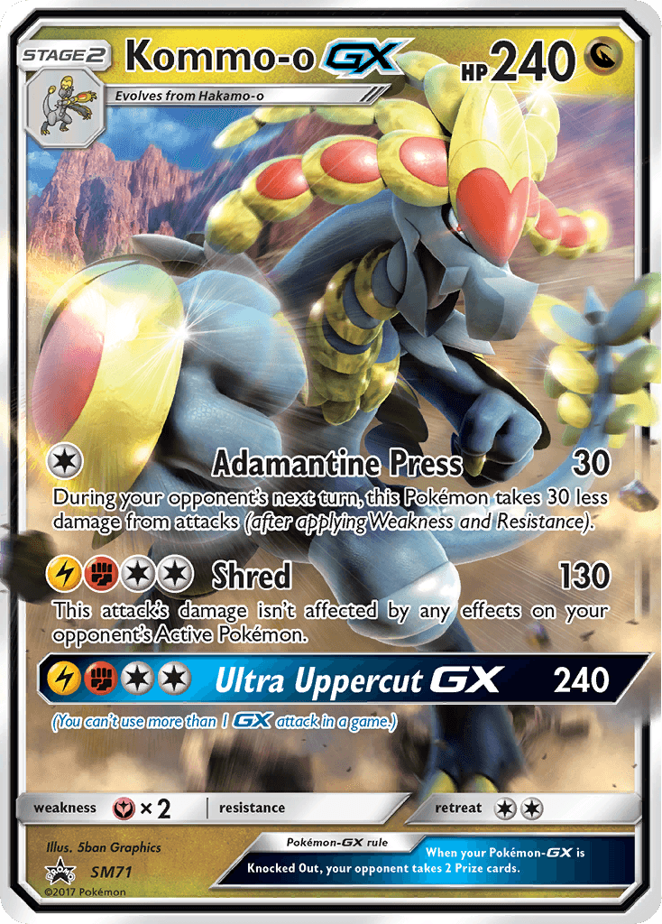 Kommo-o-GX Pokémon card