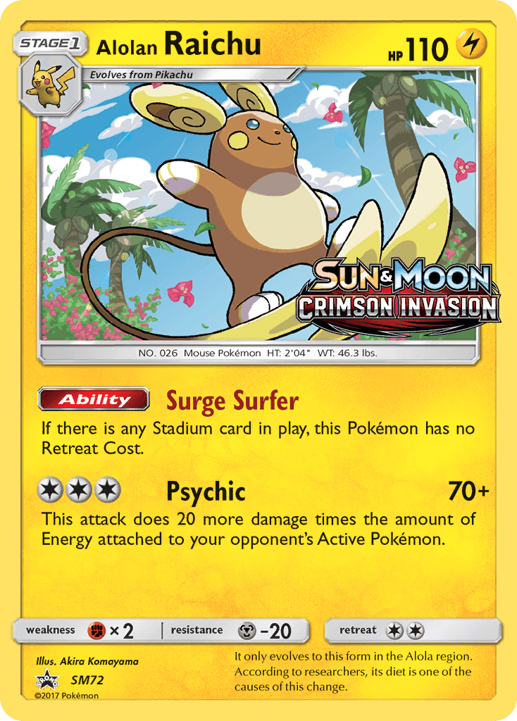 Alolan Raichu Pokémon card