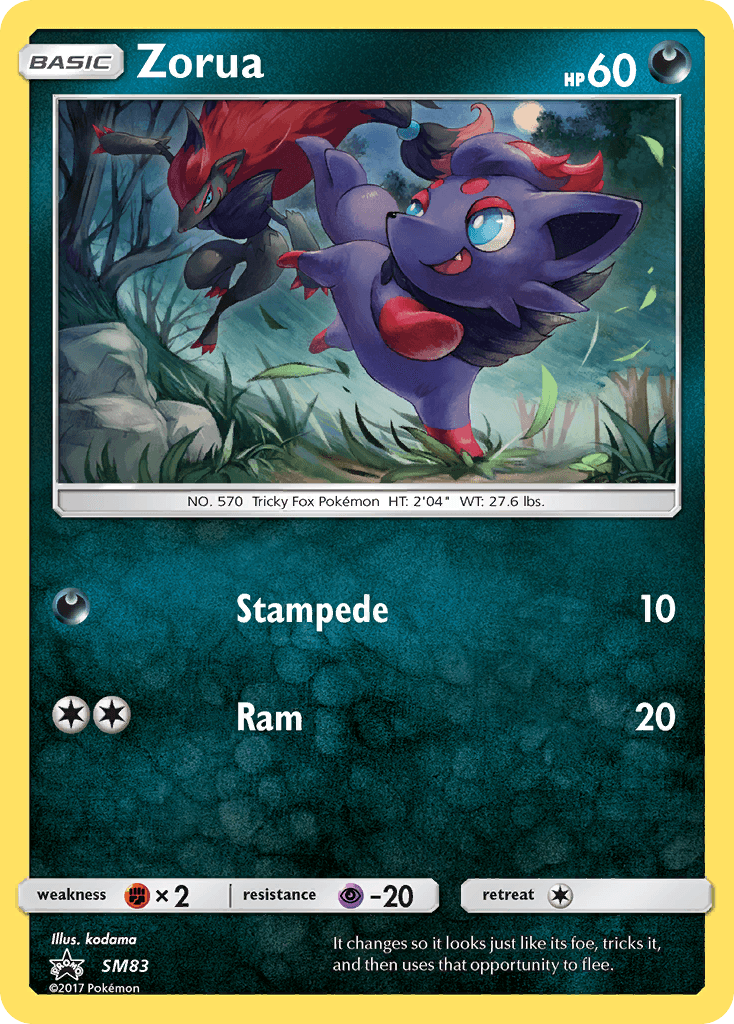 Zorua Pokémon card