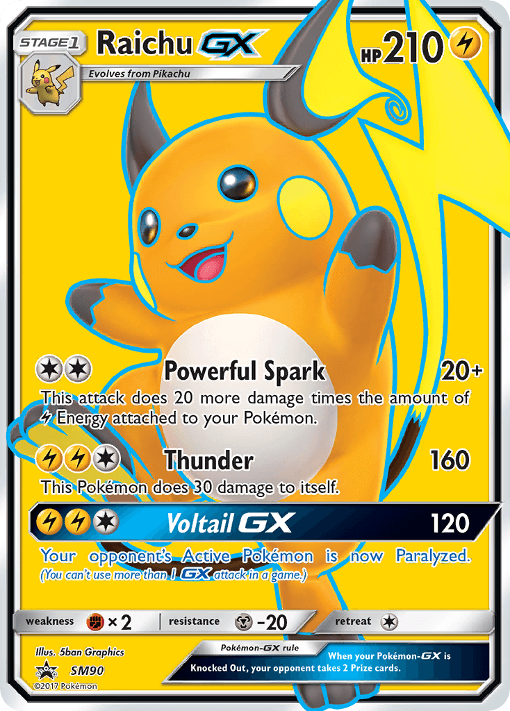 Raichu-GX Pokémon card