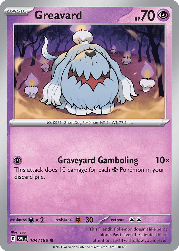Greavard Pokémon card