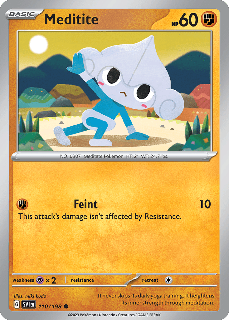 Meditite Pokémon card