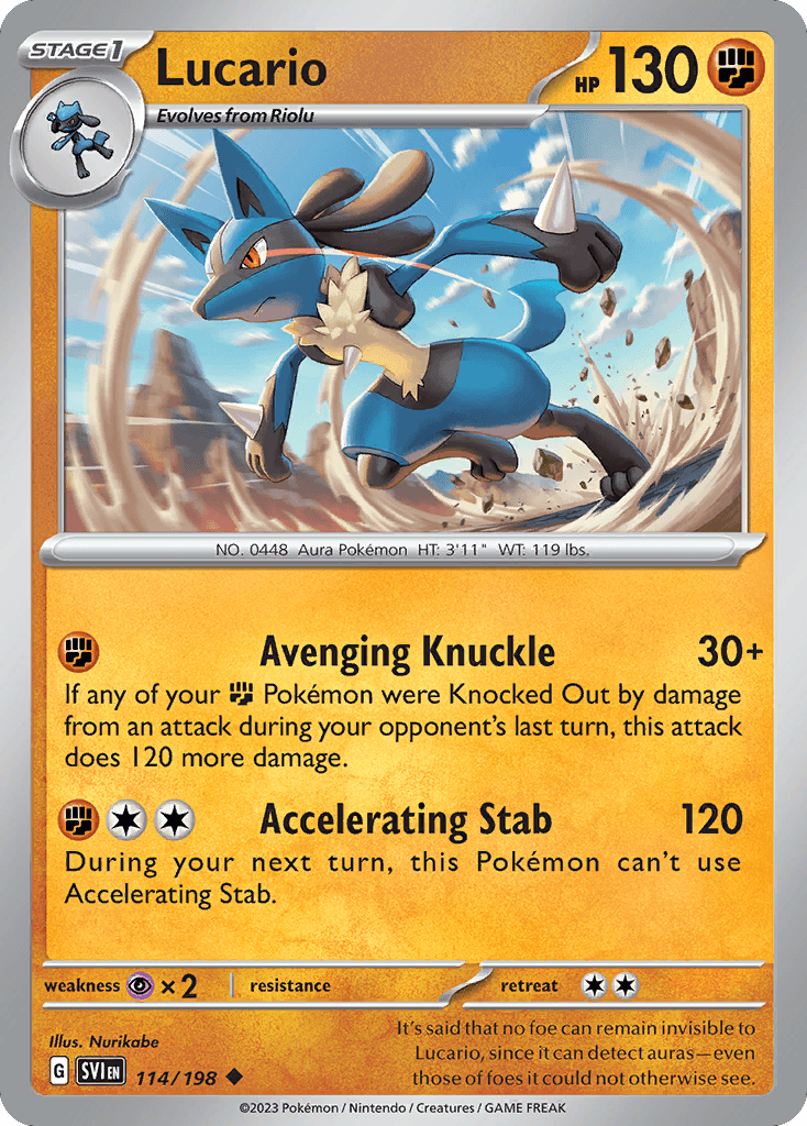Lucario from Scarlet & Violet