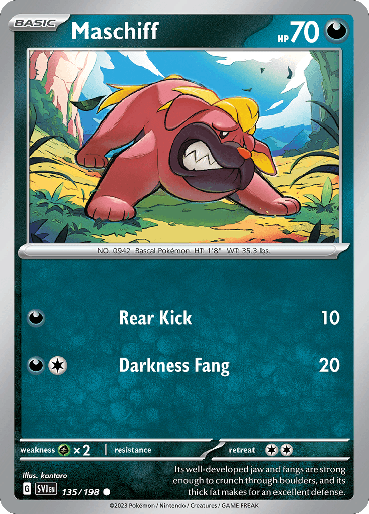Maschiff Pokémon card