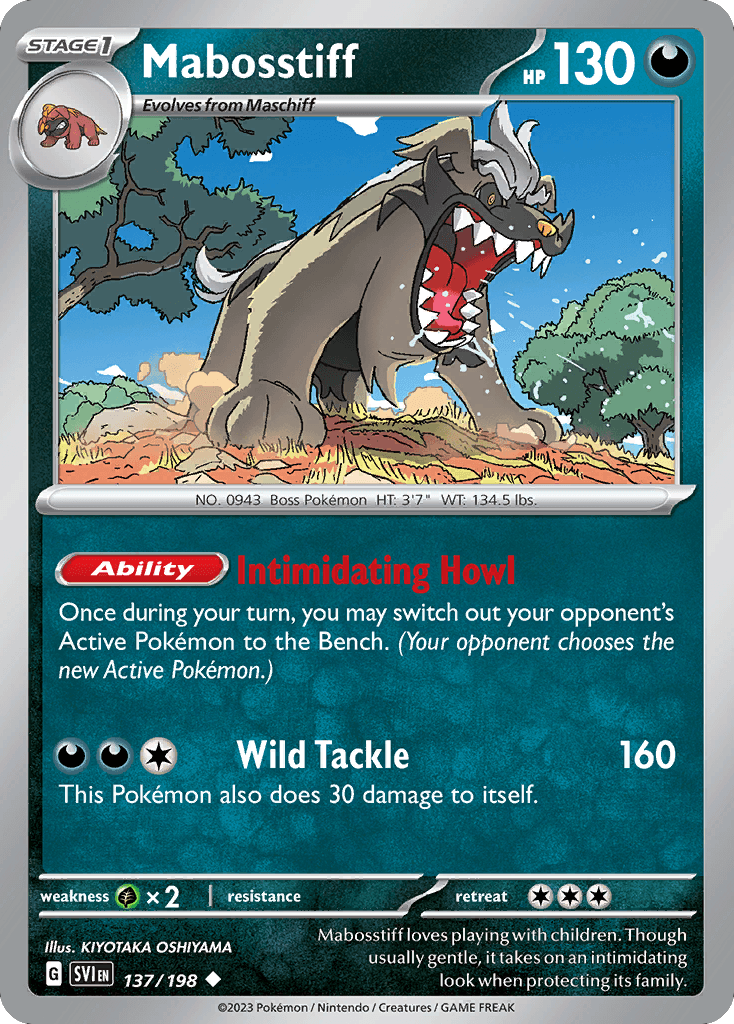 Mabosstiff Pokémon card