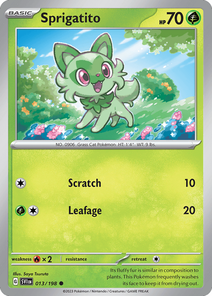 Sprigatito Pokémon card