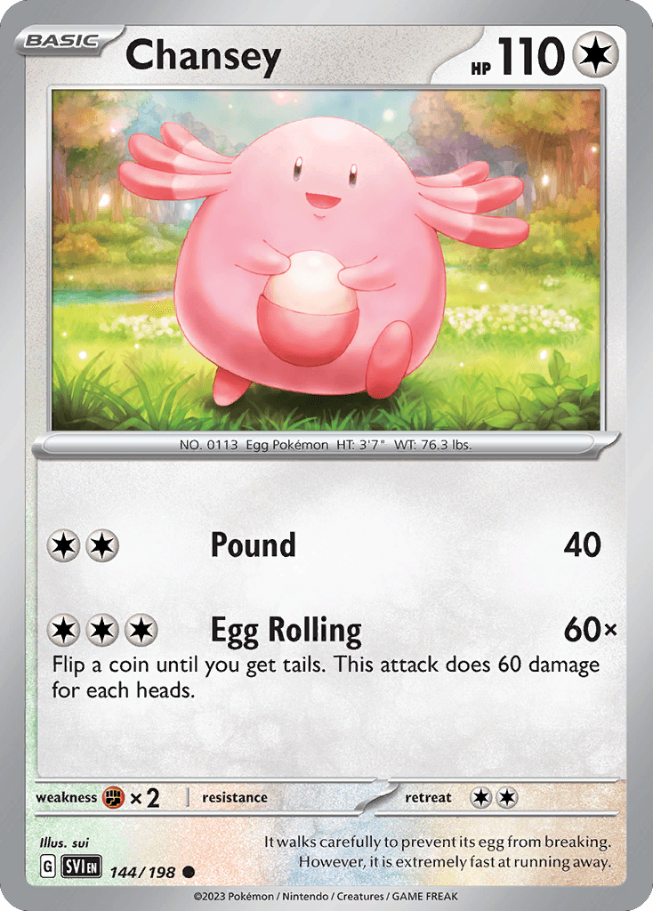 Chansey Pokémon card