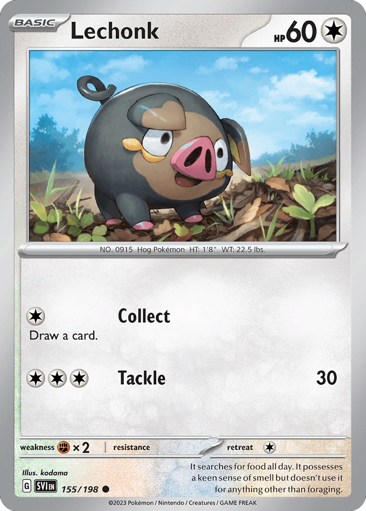 Lechonk Pokémon card