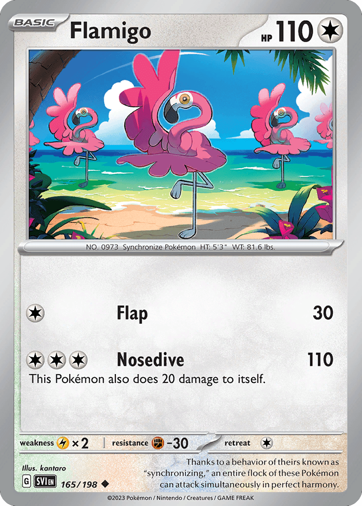 Flamigo Pokémon card