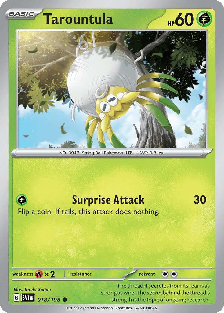 Tarountula Pokémon card