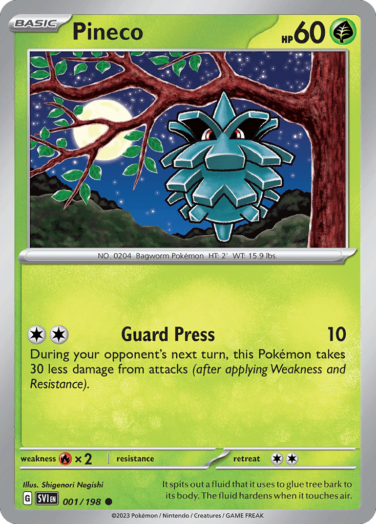 Pineco Pokémon card